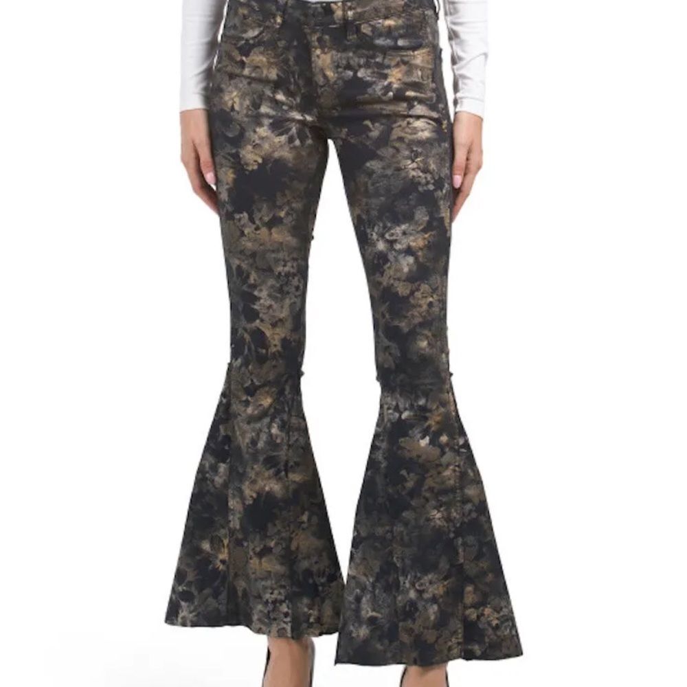 Free People Inferno Flare Bronze Combo Abstract Floral Size 27 - Picture 3 of 11